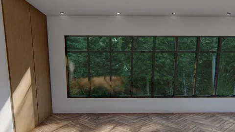 Empty interior room shadow wall space background mock up architecture sunlight. Video stock 306439801
