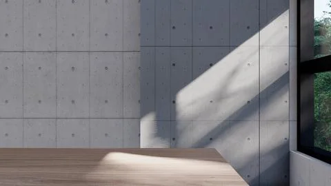 Empty interior room shadow wall space background mock up architecture sunligh 库存插图