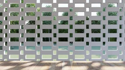 Empty interior room shadow wall space background mock up architecture sunligh Stock-Illustration