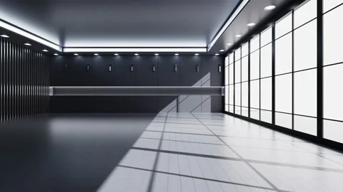 Empty interior room video, 3d rendering. Stock Footage 234723068