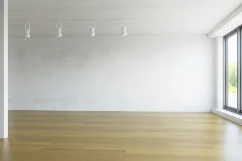 Empty Interior Room with Window and Dirty Wall. Stock Photos
