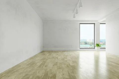 Empty Interior Room  without People 3D Rendering Stock Photos