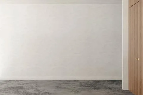 This empty interior space features smooth walls and a minimalistic design wit Stock Illustration