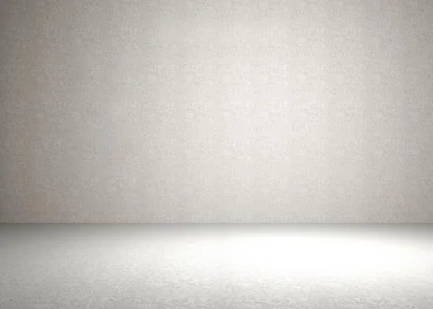 Empty interior studio is showing minimal flat illustration with light gray Stock Illustration