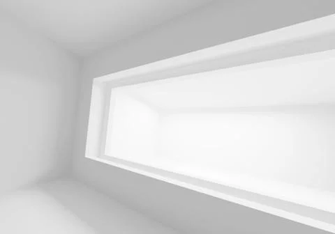 Empty interior with window frame. 3 d Ilustración de archivo