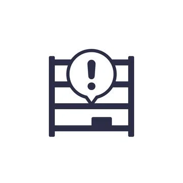 Empty inventory, supply shortage icon Ilustração Stock