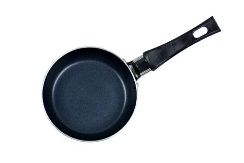 Empty iron pan on white background 스톡 사진