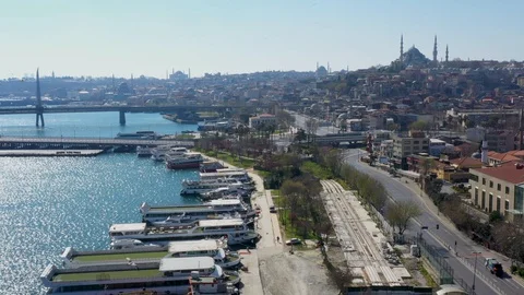 Empty Istanbul Drone - Fatih  Stock Footage 128776433