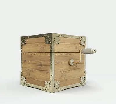 Empty Jack-In-The-Box Box Illustrazione stock