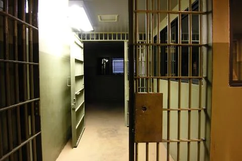 Empty jail cells Stock Photos