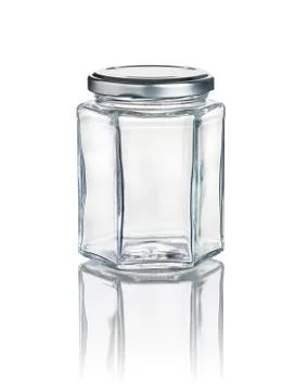Empty jam jar 스톡 사진