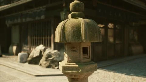 The empty japan tample buildings Ilustración de archivo