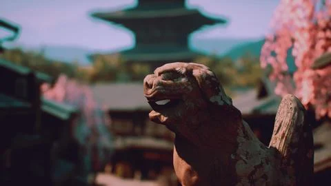 The empty japan tample buildings Ilustración de archivo