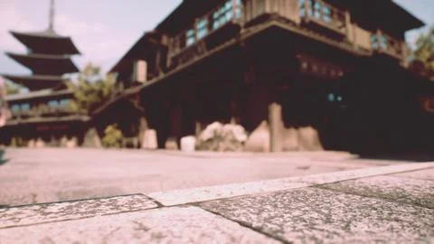 The empty japan tample buildings Ilustración de archivo