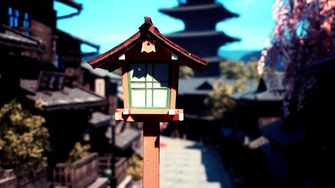 The empty japan tample buildings Ilustración de archivo