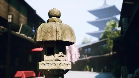 The empty japan tample buildings Ilustración de archivo