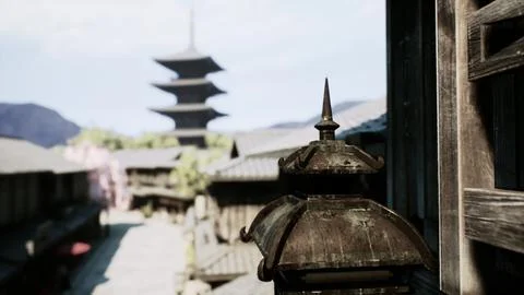 The empty japan tample buildings Ilustración de archivo