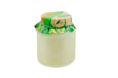 Empty jar with eco-friendly paper packaging Stock Photos