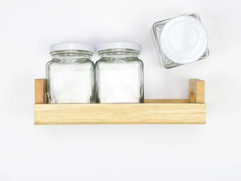 Empty jar isolated on white background Stock Photos