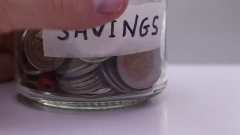 Empty jar savings with audio Stock Footage 71787369