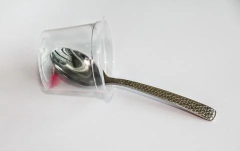 Empty jelly cup Stock Photos