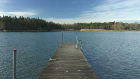 Empty jetty, backward footage view Stock Footage 134981602