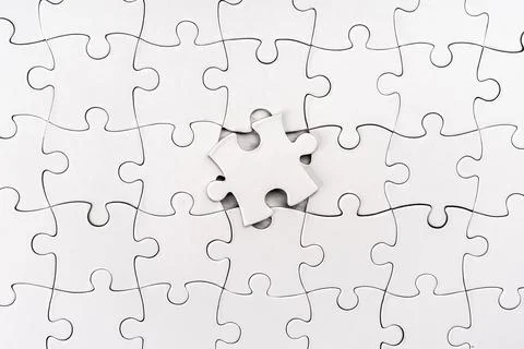 Empty jigsaw puzzle Stock Photos