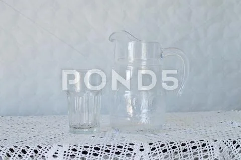 Empty Jug and Glass Stock Photos