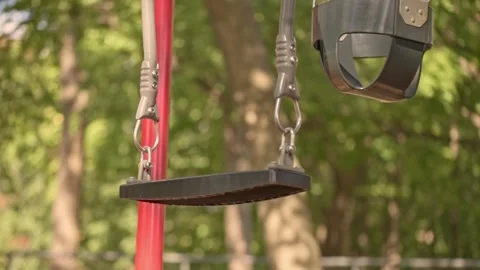 Empty kids playground in the summer Video stock 219910545