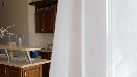 Empty kitchen in an American style. 스톡 동영상 94266028