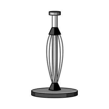 Empty kitchen paper towel roll dispenser stand Stock Illustration