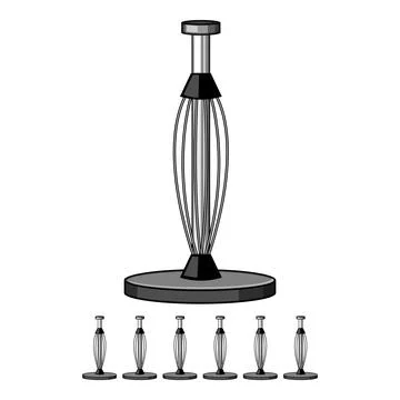 Empty kitchen paper towel roll dispenser stand Stock Illustration