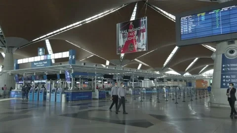 Empty KLIA during Pasca Covid-19 Stock Footage 134219985