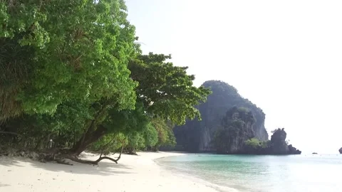 An empty Koh Hon Island, Krabi, Thailand Stock Footage 130697755