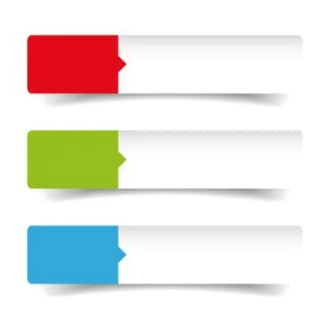 Empty label button set Illustrazione stock