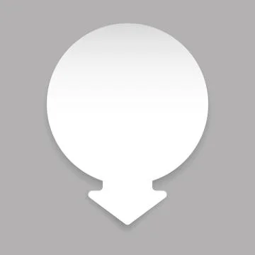 Empty label round with arrow Stock Illustration