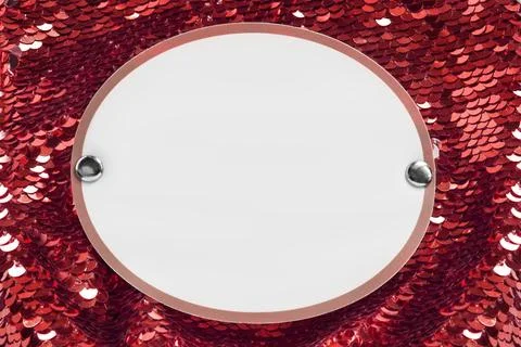 Empty label on sequins Stock Photos