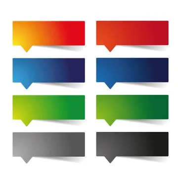 Empty label set speech bubble Stock Illustration