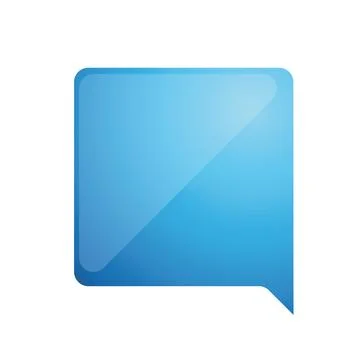 Empty label speech bubble blue Stock Illustration