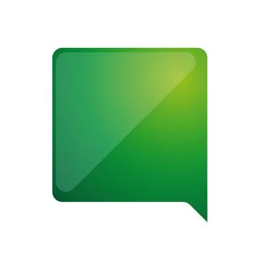 Empty label speech bubble green Stock Illustration