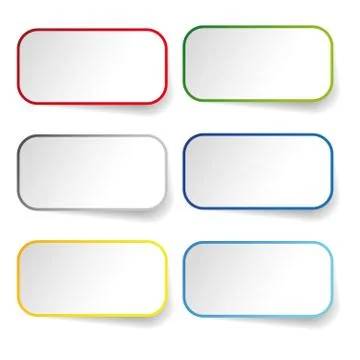 Empty label sticker set Stock Illustration