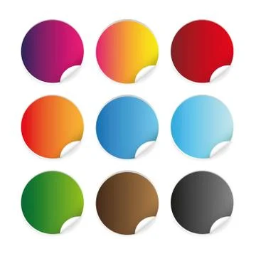 Empty label sticker set Stock Illustration