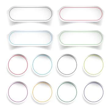 Empty label stickers set Stock Illustration