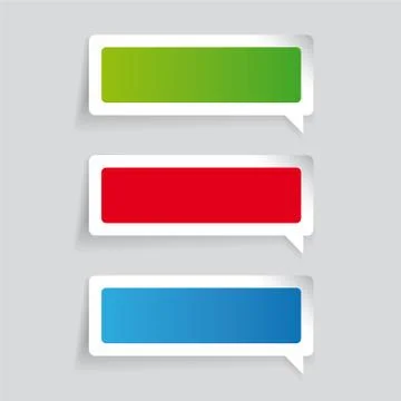 Empty label vector set speech bubble Stock Illustration