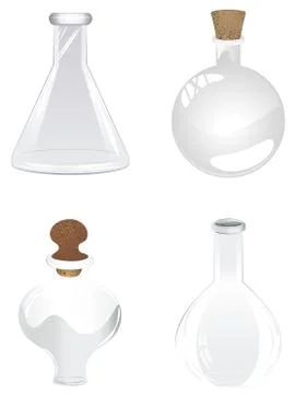 Empty laboratory flask Stock Illustration