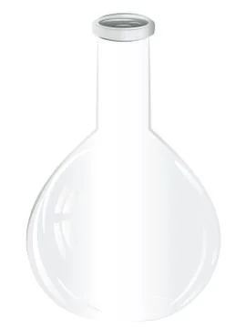 Empty laboratory flask Illustrazione stock