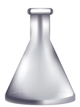 Empty laboratory flask 库存插图