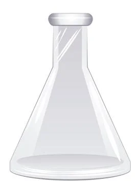 Empty laboratory flask Illustrazione stock