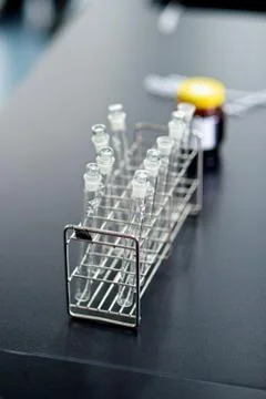 Empty laboratory test tubes Stock Photos