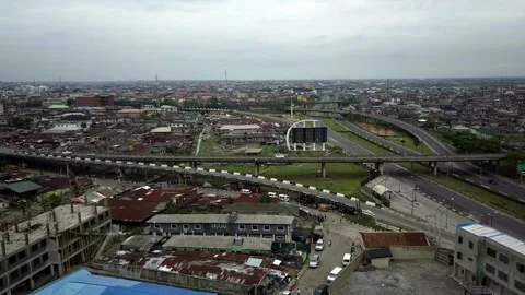Empty Lagos Drone Stock Footage 131051472